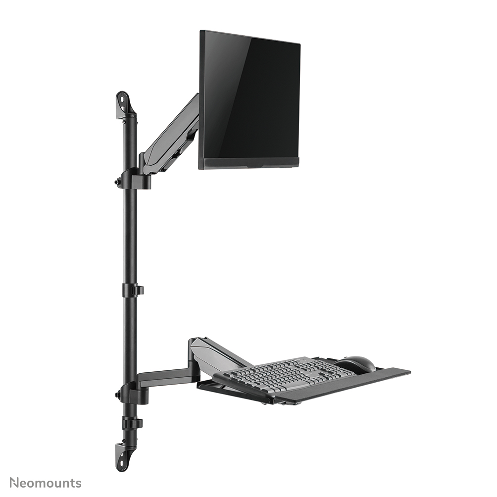 Neomounts WL90-325BL1 Station de travail assis-debout - mural - 17-32" - ressort à gaz
